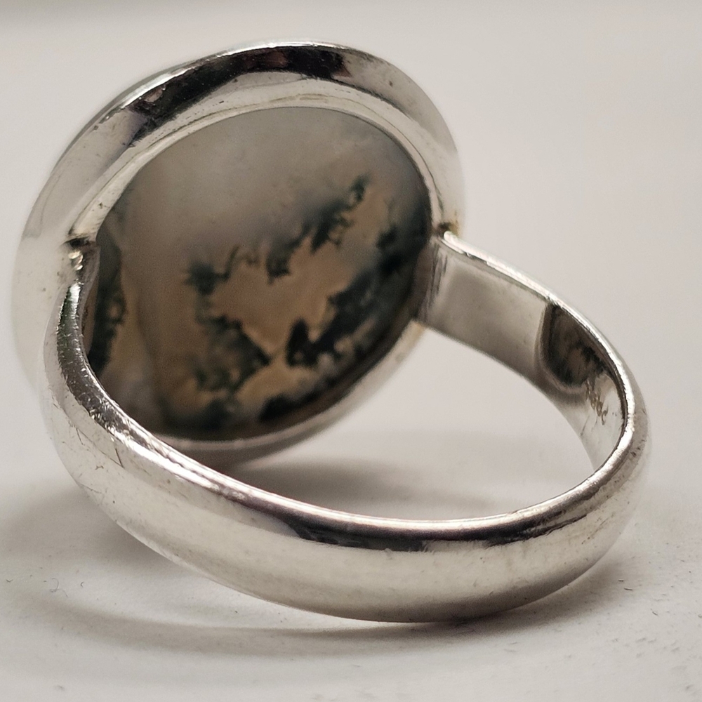 Sterling Silver Ring with Blue and Miss Tone Geode Stone - Picture 5 of 5